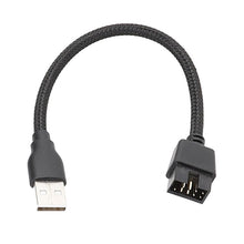 Load image into Gallery viewer, USB-A Male To 9Pin Motherboard Built-In RGB Data To External U Port Adapter Cable, USB-A Male To 9Pin