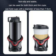 Load image into Gallery viewer, Car Cup Holder Air Conditioner Outlet Multifunctional Storage Rack, Black Red LED Light, Black Silver LED Light, Black Red Ordinary, Black Silver Ordinary