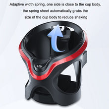 Load image into Gallery viewer, Car Cup Holder Air Conditioner Outlet Multifunctional Storage Rack, Black Red LED Light, Black Silver LED Light, Black Red Ordinary, Black Silver Ordinary