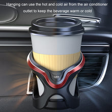 Load image into Gallery viewer, Car Cup Holder Air Conditioner Outlet Multifunctional Storage Rack, Black Red LED Light, Black Silver LED Light, Black Red Ordinary, Black Silver Ordinary