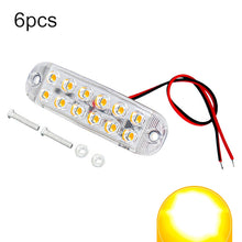 Load image into Gallery viewer, 6pcs 12-Bead LED Flashing Warning Lights Motorcycle RV Signal Lights, White Light, Yellow Light, Red Light, Blue Light, Green Light