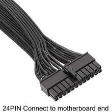 Load image into Gallery viewer, For EVGA 10Pin / 18Pin To 24Pin Flat Cable Module Cable Graphics Card Block Cord, 60cm For EVGA