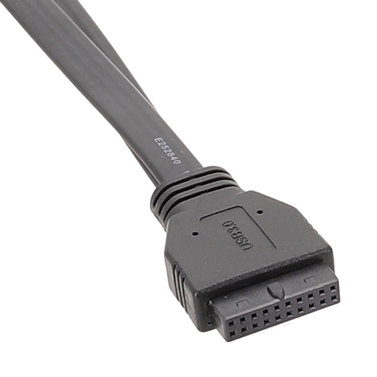 Motherboard USB3.0 Panel Cable Front 19Pin To Dual-Port A Female Data Flat Cable, 30cm, 50cm, 80cm
