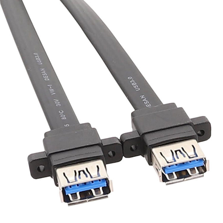 Motherboard USB3.0 Panel Cable Front 19Pin To Dual-Port A Female Data Flat Cable, 30cm, 50cm, 80cm
