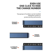 Load image into Gallery viewer, Metal Hidden Temporary Parking Number Plate Ornaments, Single Number Gray, Single Number Silver, Dual Number Gray, Dual Number Silver