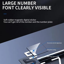 Load image into Gallery viewer, Metal Hidden Temporary Parking Number Plate Ornaments, Single Number Gray, Single Number Silver, Dual Number Gray, Dual Number Silver