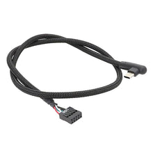 Load image into Gallery viewer, Motherboard USB 9Pin To Type-C Elbow Data Cable Braided Network Cable, 60cm Elbow