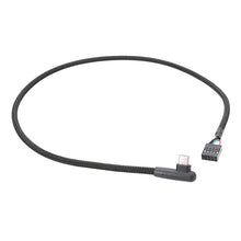 Load image into Gallery viewer, Motherboard USB 9Pin To Type-C Elbow Data Cable Braided Network Cable, 60cm Elbow