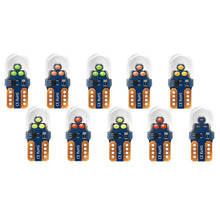 Load image into Gallery viewer, 10pcs W5W Width Indicator Light Flashing LED Crystal License Plate Light