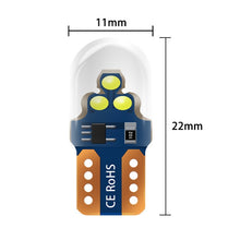 Load image into Gallery viewer, 10pcs W5W Width Indicator Light Flashing LED Crystal License Plate Light