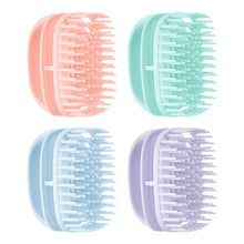 Load image into Gallery viewer, Silicone Shampoo Brush Clean Scalp Massage Brush Wet And Dry Handheld Shampoo Comb
