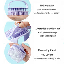 Load image into Gallery viewer, Silicone Shampoo Brush Clean Scalp Massage Brush Wet And Dry Handheld Shampoo Comb