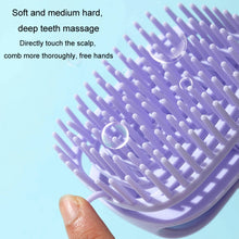 Load image into Gallery viewer, Silicone Shampoo Brush Clean Scalp Massage Brush Wet And Dry Handheld Shampoo Comb