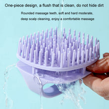Load image into Gallery viewer, Silicone Shampoo Brush Clean Scalp Massage Brush Wet And Dry Handheld Shampoo Comb