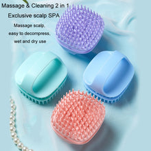 Load image into Gallery viewer, Silicone Shampoo Brush Clean Scalp Massage Brush Wet And Dry Handheld Shampoo Comb