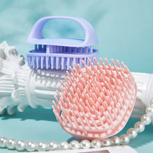 Load image into Gallery viewer, Silicone Shampoo Brush Clean Scalp Massage Brush Wet And Dry Handheld Shampoo Comb