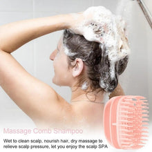 Load image into Gallery viewer, Silicone Shampoo Brush Clean Scalp Massage Brush Wet And Dry Handheld Shampoo Comb