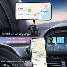 Load image into Gallery viewer, Center Console 360 Rotating Magnetic Car Phone Holder Zinc Alloy Automotive Navigation Bracket, Magnetic Holder