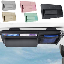 Load image into Gallery viewer, Multi-functional Car Sunshade Sunglasses ID Ticket Storage Bag Car Sun Visor Eyeglasses Case
