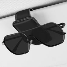 Load image into Gallery viewer, Car Eyeglasses Clip Car Leather Magnetic Closure Sunglasses Storage Bag