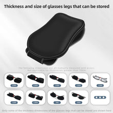Load image into Gallery viewer, Car Eyeglasses Clip Car Leather Magnetic Closure Sunglasses Storage Bag