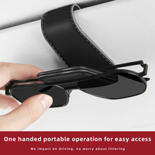 Load image into Gallery viewer, Car Eyeglasses Clip Car Leather Magnetic Closure Sunglasses Storage Bag
