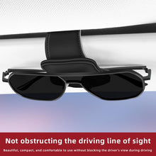 Load image into Gallery viewer, Car Eyeglasses Clip Car Leather Magnetic Closure Sunglasses Storage Bag