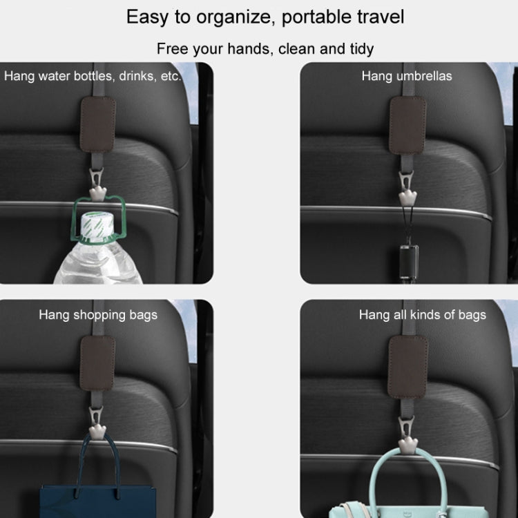 Car Seat Hook Multi-function Leather Seatback Hanger Car Interior Supplies