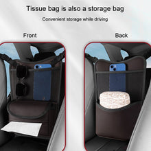 Load image into Gallery viewer, Car Between Seats Organizer Multifunctional Storage Bag Front And Back Dual Usage Tissue Box