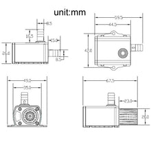 Load image into Gallery viewer, USB Power Supply Brushless Cold Water Circulating Fountain Water Pump, QR50A