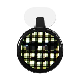 HI.GROOM Car LED Customized Pixel Emoticon Lights Bluetooth Remote Control Interactive AI Screen, No Remote Control, With Remote Control