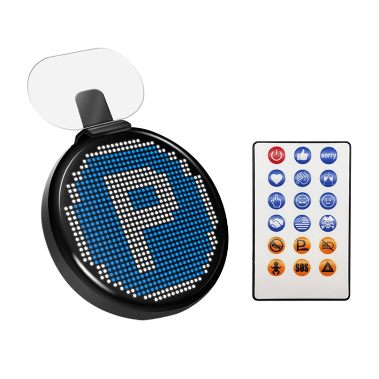 HI.GROOM Car LED Customized Pixel Emoticon Lights Bluetooth Remote Control Interactive AI Screen, No Remote Control, With Remote Control