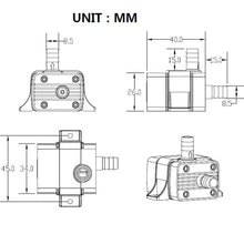 Load image into Gallery viewer, DC12V Solar Micro Brushless Cold Water Circulating Fountain Water Pump, QR30E