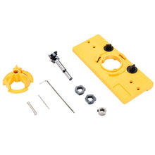 Load image into Gallery viewer, Fonson 35MM Woodworking Hinge Hole Opener Wooden Door Hinge Locator, Yellow, Blue, Red