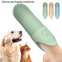 Load image into Gallery viewer, Pet Finger Toothbrush Cats Dogs Silicone Toothbrush Pet Oral Cleaning Care Tool
