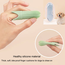 Load image into Gallery viewer, Pet Finger Toothbrush Cats Dogs Silicone Toothbrush Pet Oral Cleaning Care Tool