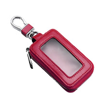 Load image into Gallery viewer, Car Remote Control Universal Visible Zipper Key Case, Royal Blue, Claret, Yellow, Black