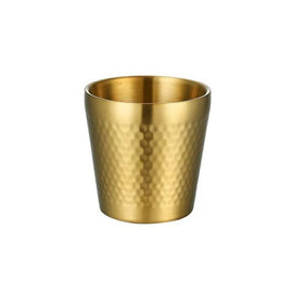 304 Stainless Steel Hammer Mug Thickened Double-Layer Restaurant Tea Cups, 175ml, 260ml, 300ml, 350ml, 450ml