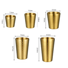 Load image into Gallery viewer, 304 Stainless Steel Hammer Mug Thickened Double-Layer Restaurant Tea Cups, 175ml, 260ml, 300ml, 350ml, 450ml