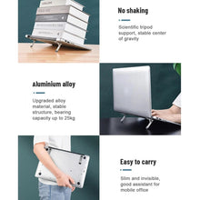 Load image into Gallery viewer, 2pcs Invisible Cooling Stand Heightening Pad For Laptop &amp; Smartphones &amp; Tablet, 110034 Light Gray