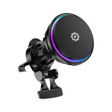 Load image into Gallery viewer, 15W Car Wireless Charger Semiconductor Heat Dissipation Mobile Phone Holder RGB Light, X82