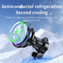 Load image into Gallery viewer, 15W Car Wireless Charger Semiconductor Heat Dissipation Mobile Phone Holder RGB Light, X82