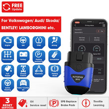 Load image into Gallery viewer, AUTOPHIX 3610 Bluetooth Car Full System Diagnostic Scanner For VW / AUDI / SKODA / SEAT, 3610