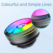 Load image into Gallery viewer, LED Colorful Light 4Pin Cooler Desktop CPU Cooling Fan, Ice Blade W120