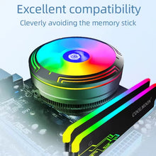 Load image into Gallery viewer, LED Colorful Light 4Pin Cooler Desktop CPU Cooling Fan, Ice Blade W120