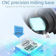 Load image into Gallery viewer, LED Colorful Light 4Pin Cooler Desktop CPU Cooling Fan, Ice Blade W120