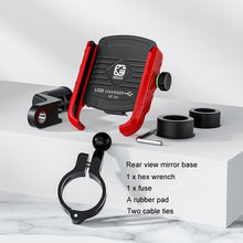 Load image into Gallery viewer, Kewig M8 Motorcycle Navigation Phone Holder Outdoor Riding Charging Bracket
