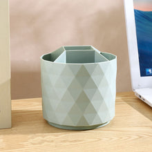 Load image into Gallery viewer, Desktop Rotating Pen Holder Large Capacity Stationery Storage Box Makeup Brush Storage Bucket