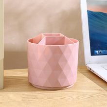 Load image into Gallery viewer, Desktop Rotating Pen Holder Large Capacity Stationery Storage Box Makeup Brush Storage Bucket