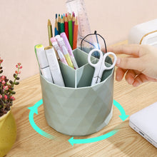 Load image into Gallery viewer, Desktop Rotating Pen Holder Large Capacity Stationery Storage Box Makeup Brush Storage Bucket